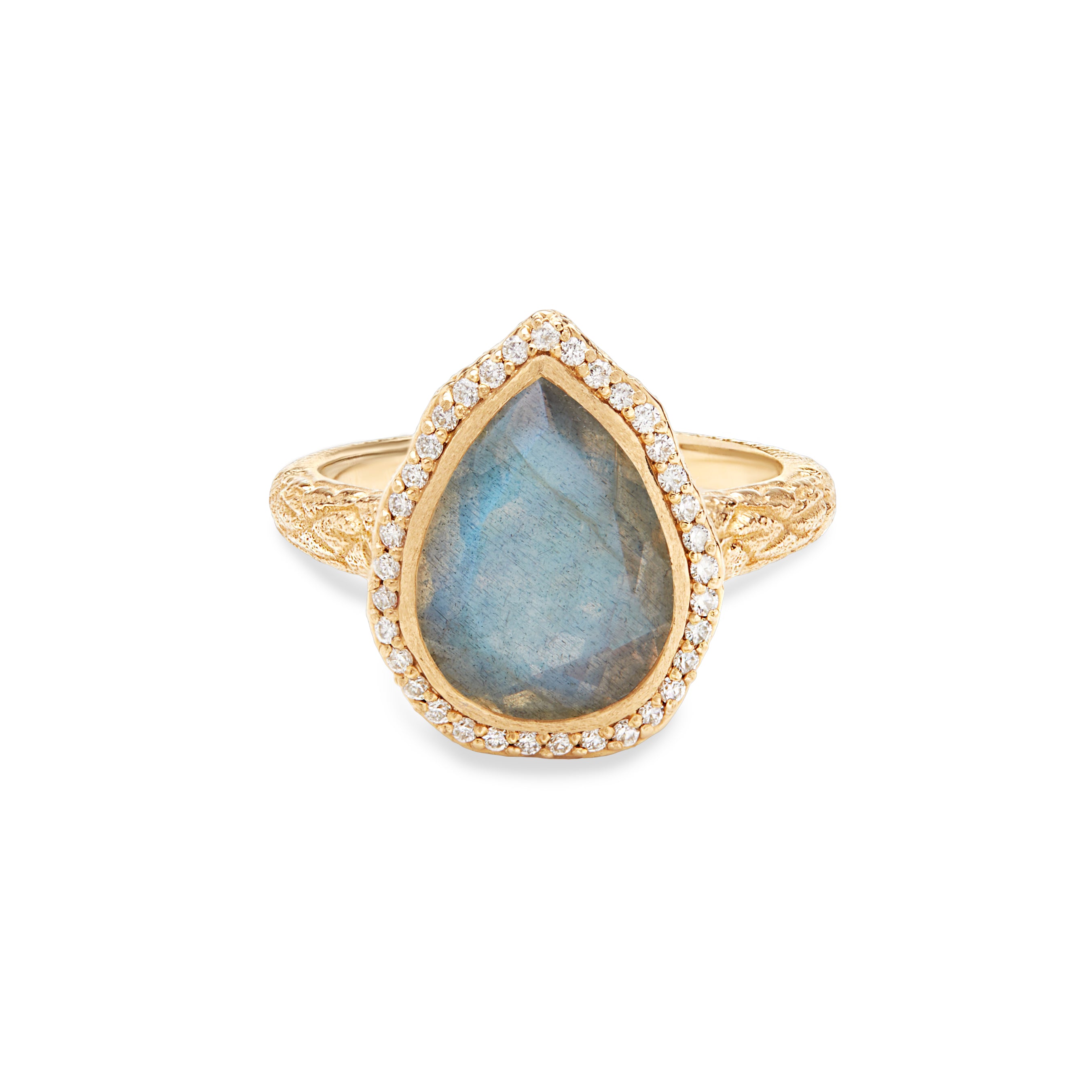 Yellow hot sale labradorite ring